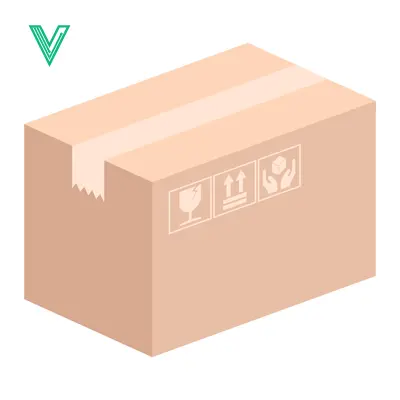 Brown Cardboard Shipping Box with Fragile Symbols