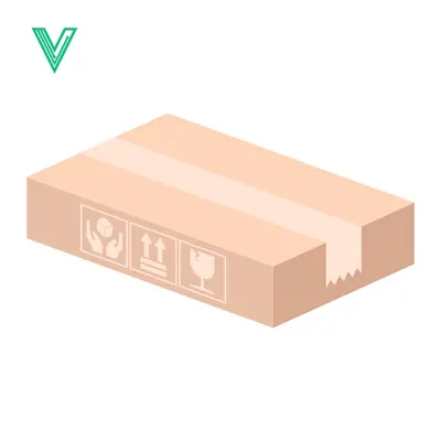 Cardboard Box with Shipping Symbols