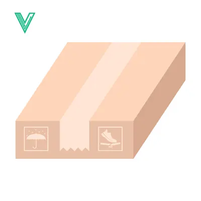 Cardboard Shipping Box with Fragile and Handle With Care Symbols