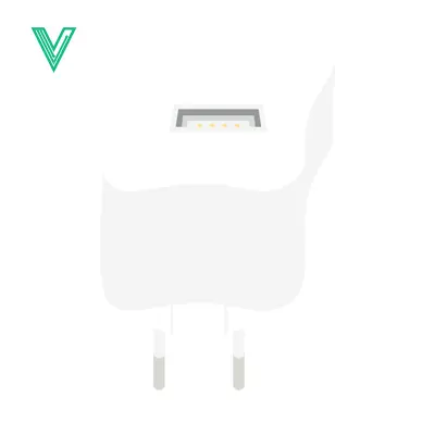 White USB Wall Charger Adapter for Electronic Devices