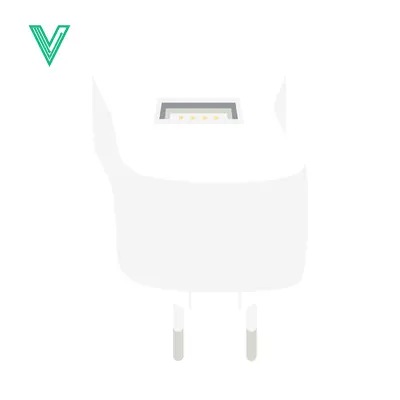 White USB Wall Charger Adapter for Mobile Devices
