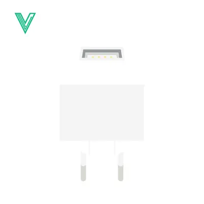 White USB Power Adapter for Charging Devices