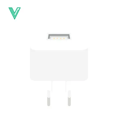 White USB Power Adapter for Charging Devices