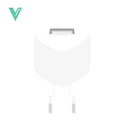 Modern White USB Power Adapter for Electronics