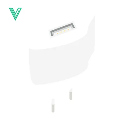White USB Wall Charger Adapter with Metal Port
