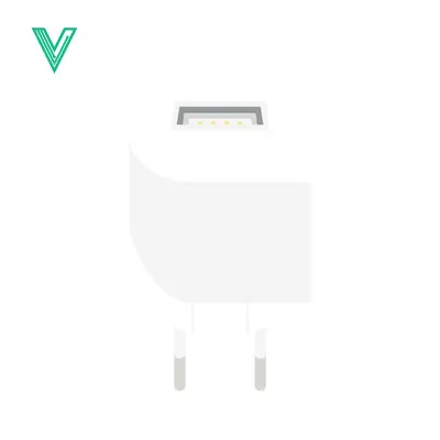 White USB Power Adapter for Charging Devices