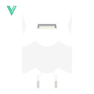 White USB Wall Charger Adapter with Foldable Prongs