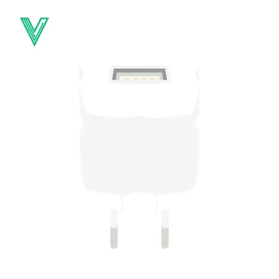 White USB Power Adapter for Charging Devices