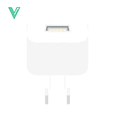White USB Power Adapter for Charging Devices
