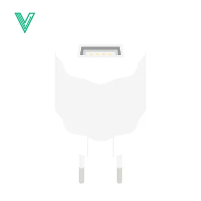 White USB Power Adapter for Charging Devices