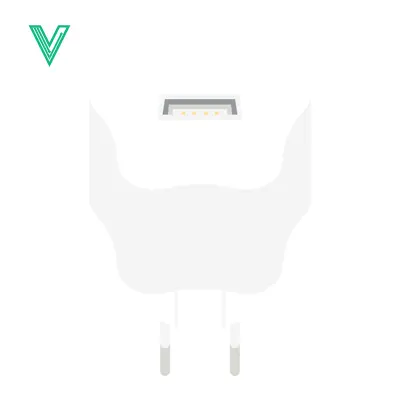 White USB Power Adapter for Charging Devices