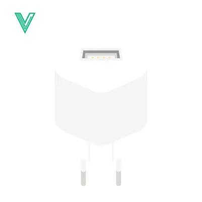 White USB Power Adapter for Charging Devices