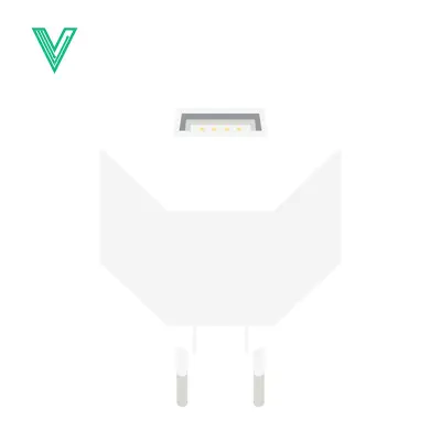 White USB Power Adapter for Charging Devices