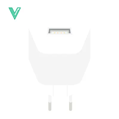 White USB Power Adapter for Charging Devices