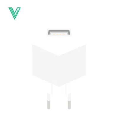 White USB Power Adapter for Charging Devices