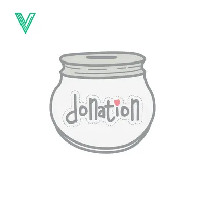 Simple Donation Jar Icon with Heart Symbol
