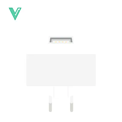 White USB Power Adapter for Charging Devices