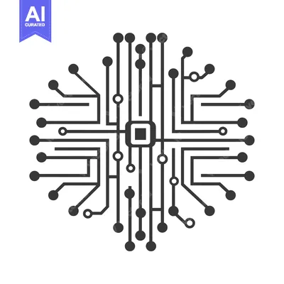 Aset premium populer: Abstract Circuit Board Design with Central Processor