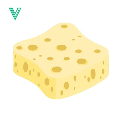 A piece of yellow cheese with holes isolated on a white background