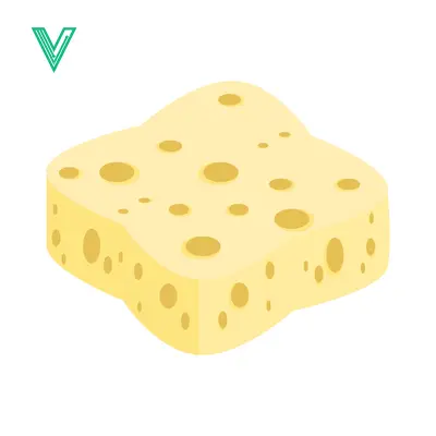 Yellow Sponge with Holes Isolated on White Background