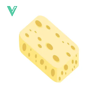Aset desain premium: A block of Swiss cheese with holes isolated on a white background