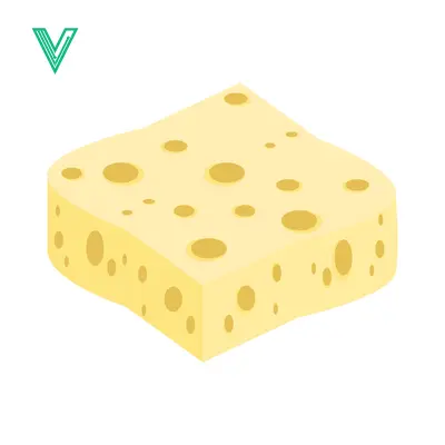 A slice of Swiss cheese with holes