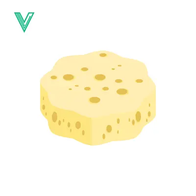 Aset premium populer: Yellow sponge with holes isolated on white background