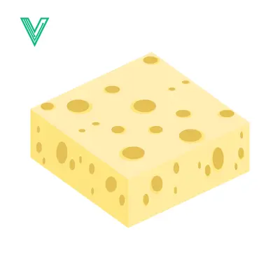 A block of Swiss cheese with holes isolated on a white background