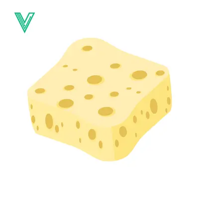 A block of Swiss cheese with holes