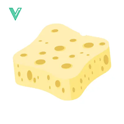 Aset desain premium: A Yellow Sponge with Many Holes