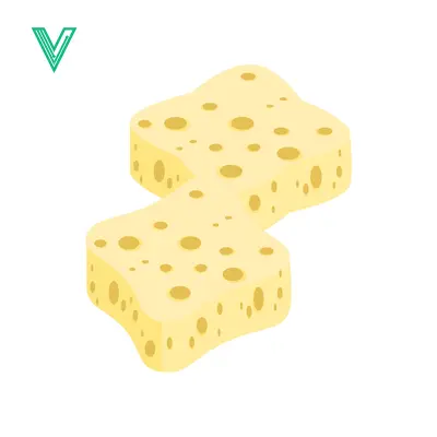 Premium design asset: Yellow Sponge with Holes for Cleaning
