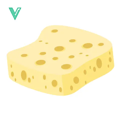 A slice of Swiss cheese with holes isolated on a white background