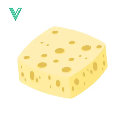 A block of Swiss cheese with holes isolated on a white background