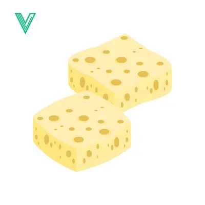 Two Yellow Cheese Slices with Holes
