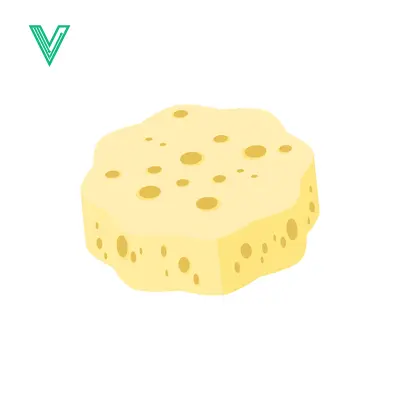 A piece of yellow cheese with holes isolated on white background