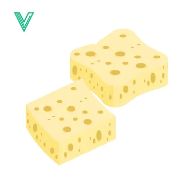 Two Slices of Delicious Swiss Cheese with Holes