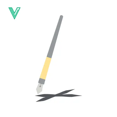 Aset desain premium: Elegant Fountain Pen Creating Artistic Ink Strokes on White Background