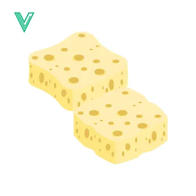 Aset premium populer: Two Yellow Sponges with Holes for Cleaning