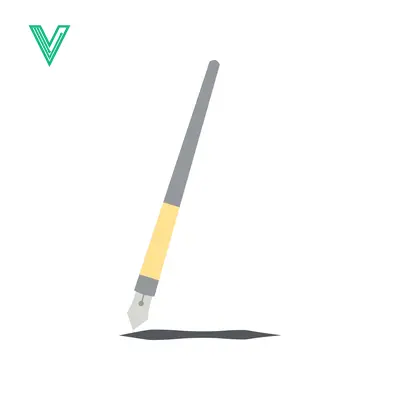Popular premium asset: Minimalist Illustration of a Fountain Pen Drawing a Line