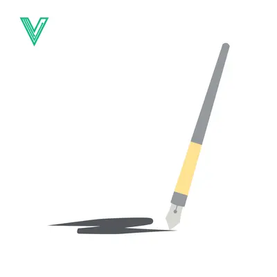 Aset desain premium: A classic fountain pen drawing a thick black line on a white background