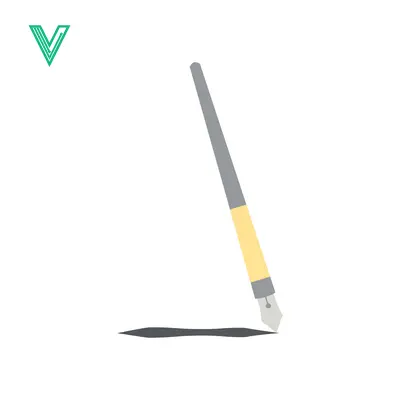 Aset premium populer: Elegant Fountain Pen Drawing a Smooth Line on White Background