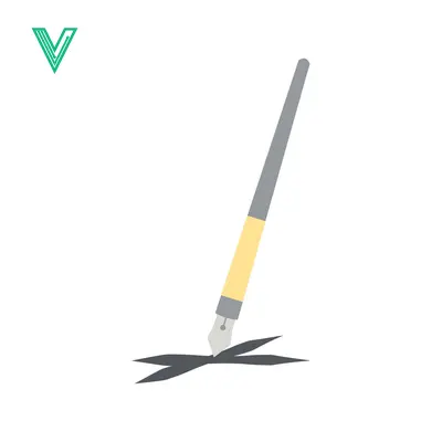 Aset desain premium: Minimalist Illustration of a Fountain Pen Drawing a Line