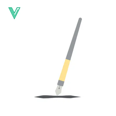 Aset premium populer: Minimalist Illustration of a Paintbrush Drawing a Line
