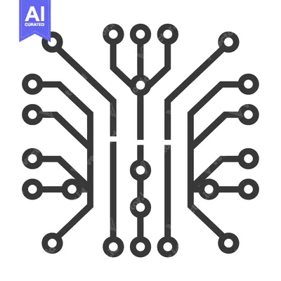 Abstract Circuit Board Pattern with Multiple Connections