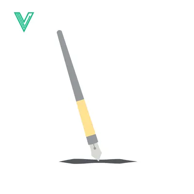 Elegant Fountain Pen Drawing a Bold Line on White Background