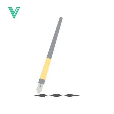 Aset desain premium: Calligraphy Pen Drawing Abstract Shapes on White Background