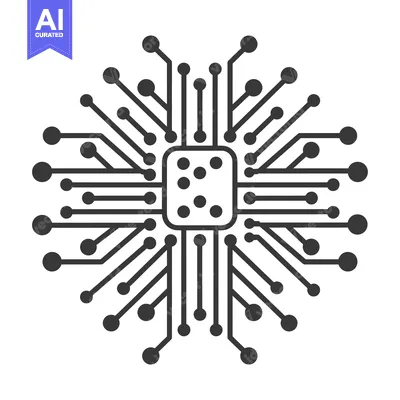 Abstract Circuit Board with Central Processing Unit