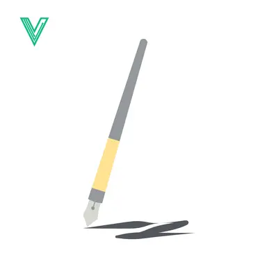 Aset premium populer: Elegant Fountain Pen Drawing a Smooth Line on White Background