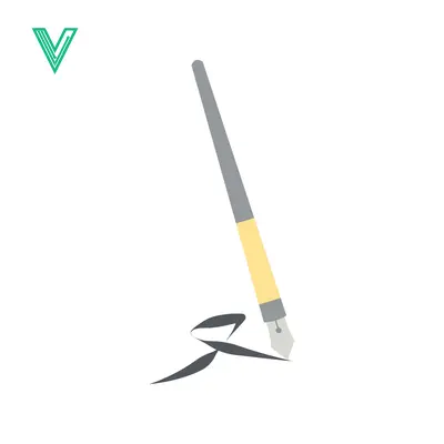 Elegant Fountain Pen Creating Artistic Strokes on White Background