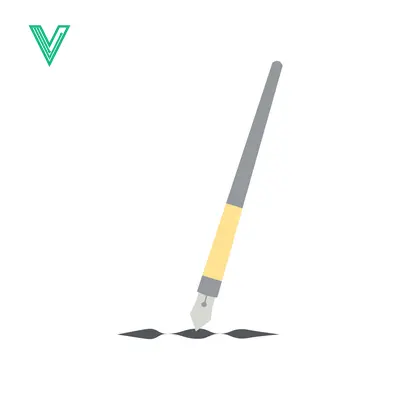 Minimalist Illustration of a Calligraphy Pen Drawing Lines